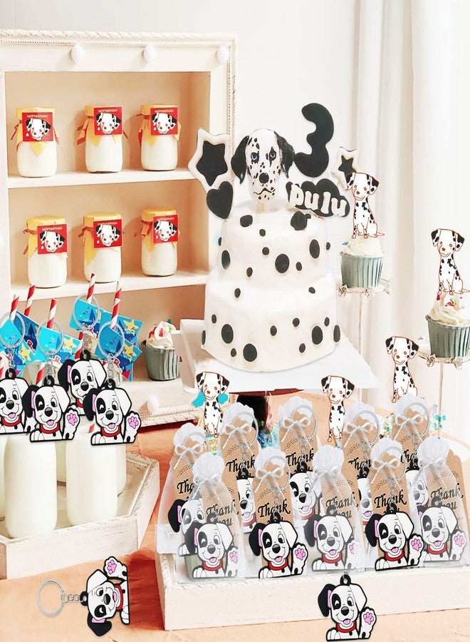CiciBear 24 Pack Dalmatian Keychains Party Decoration for Guests, Dalmatian Themed Party, Baby Shower, School Party, Kids Birthday - Image 3