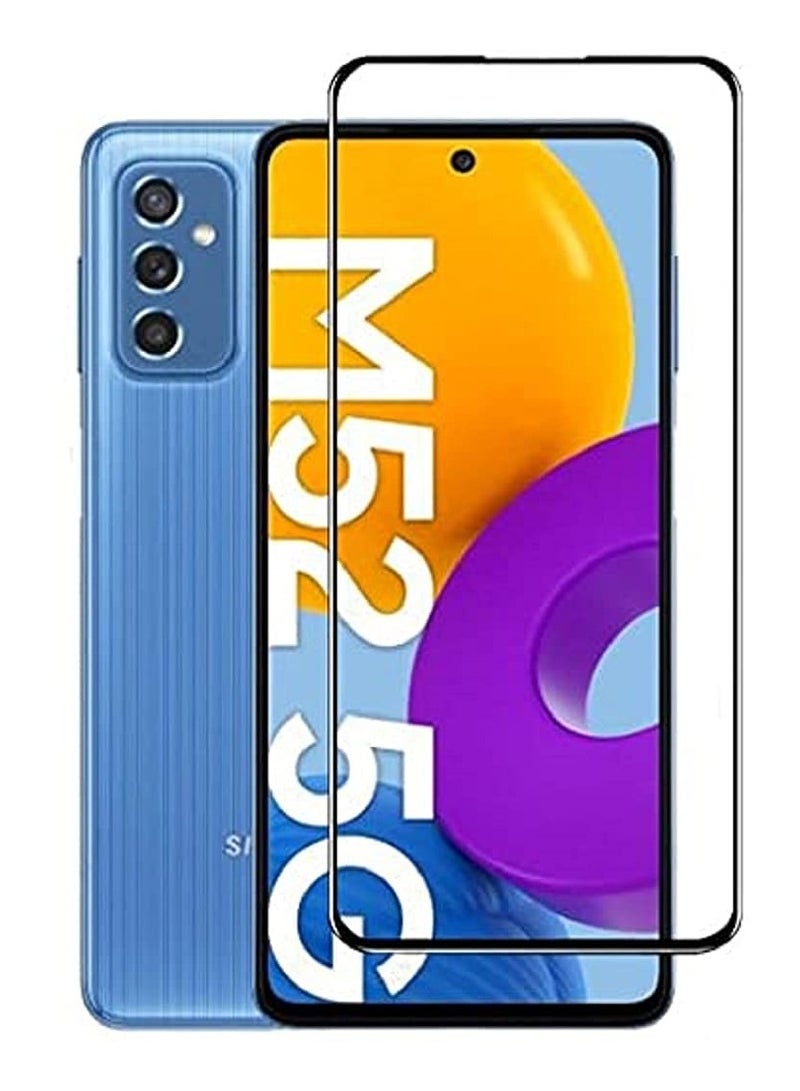 5D Full Glass Screen Protector For Samsung Galaxy M52 5G (Black Frame)