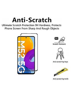 Generic 5D Full Glass Screen Protector For Samsung Galaxy M52 5G (Black Frame)  - Image 4