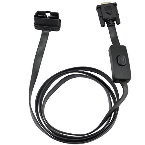 OLLGEN أدابتر كابل OBD 2 OBDII 16 دبوس ذكر إلى DB9 تسلسلي RS232 أنثوي 1.5م 5 قدم مع مفتاح طاقة - Image 4