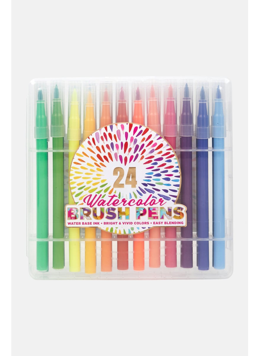 VOTUM 24 Piece Of Watercolor Pens With Compact Storage, Red Combo  - Image 1