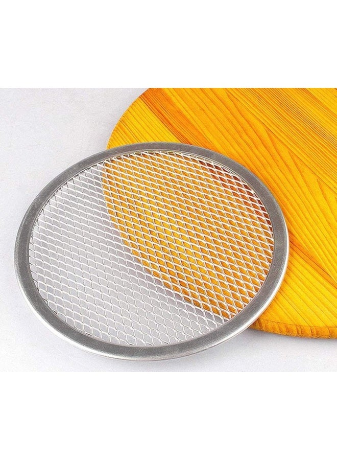 Premify Non-Stick Pizza Screen, Commercial Grade 8 Inch Round Seamless Aluminium Mesh Pizza Screen, Pizza Pan Oven Baking Tray, Home Kitchen & Restaurant Supplies - Image 1