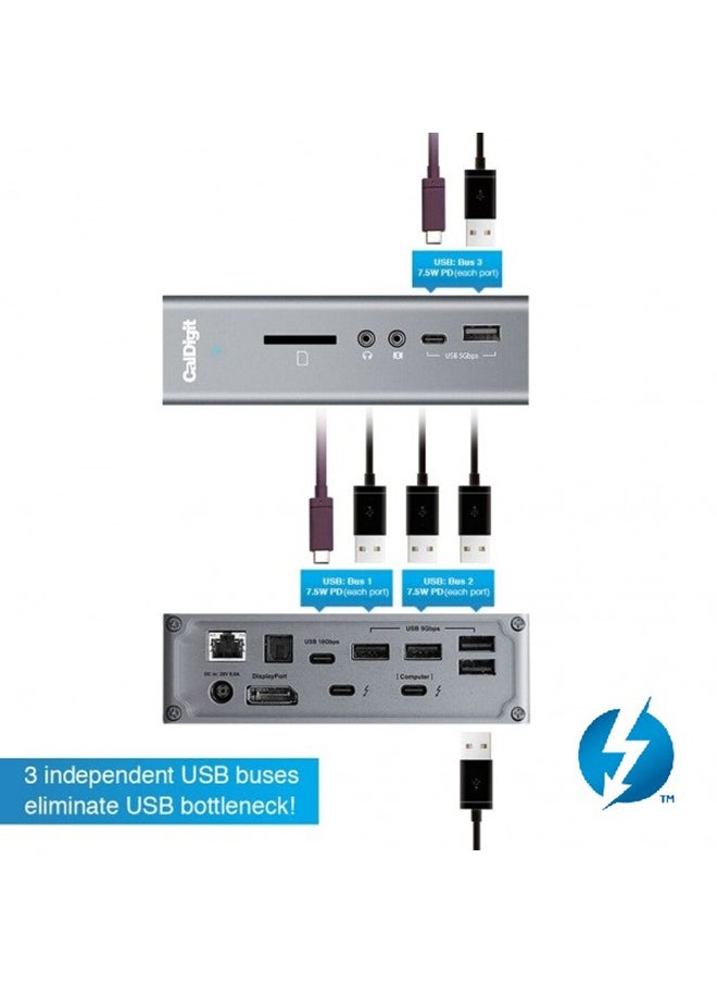 TS3 Plus (0.7m) - Thunderbolt Station 3 Plus (Space Gray) with [Certified] Thunderbolt 3 Cable
