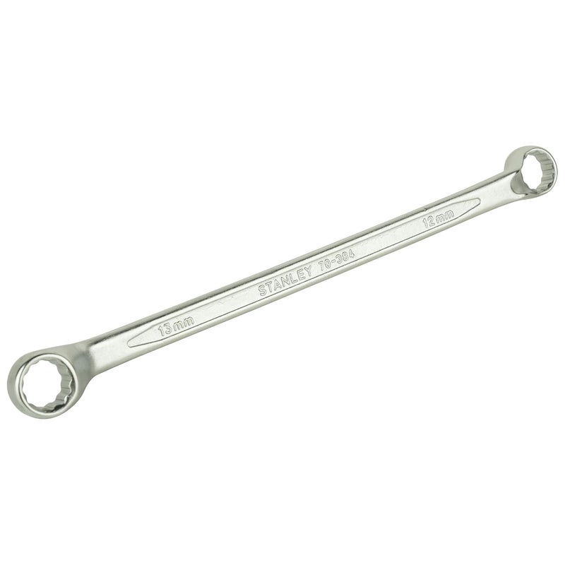 Stanley STANLEY 70384E Offset Ring End SpannersMatte Finish12x13mm  - Image 2