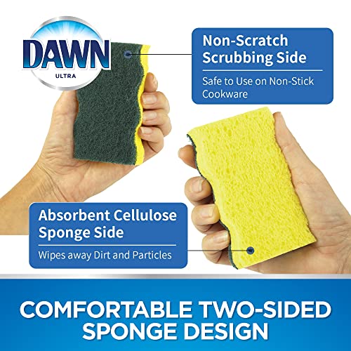 Dawn Heavy Duty Kitchen Dish Sponges, Green/Yellow (Pack of 6) - Image 5