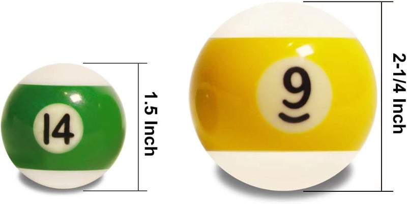 ISPiRiTo Billiard Ball Set Mini Size 1-1/2 Inch Pool Balls Set Complete 16 Balls Set American Style Resin Balls Pool Table Accessories - Image 2