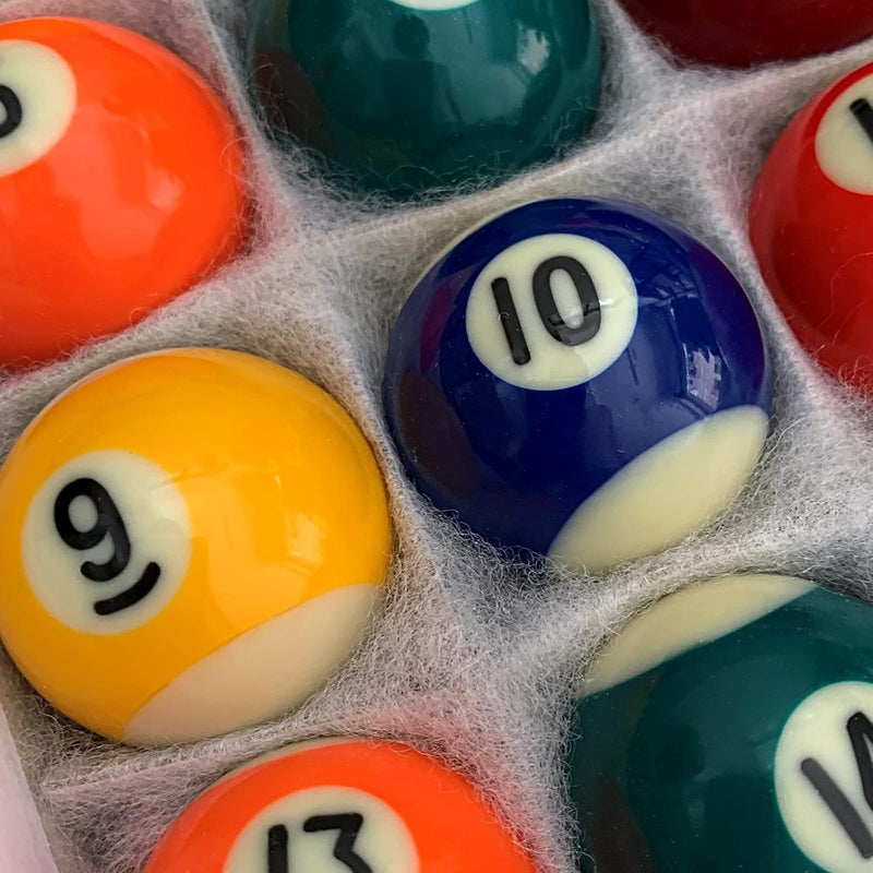 ISPiRiTo Billiard Ball Set Mini Size 1-1/2 Inch Pool Balls Set Complete 16 Balls Set American Style Resin Balls Pool Table Accessories - Image 5