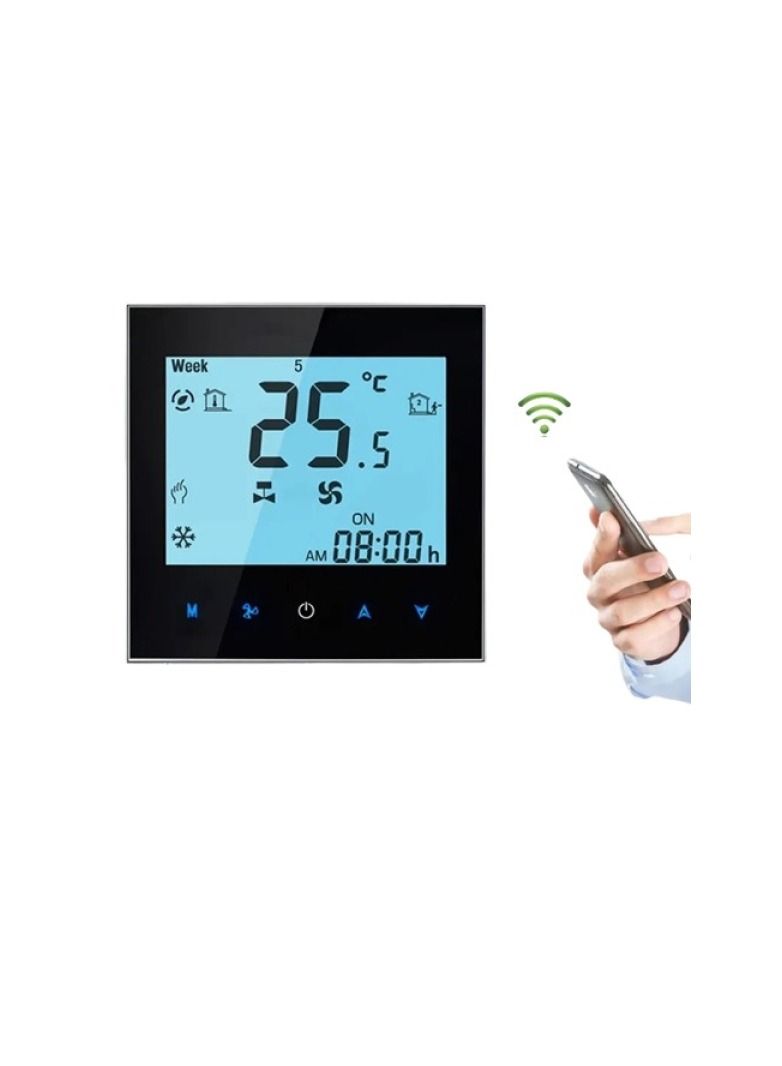 Touch Screen WIFI Thermostat Regulator Temperature for Fan Coil Unit 24V  - Image 1