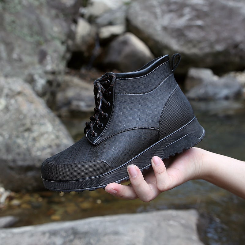 Fashionable And Casual Thick-Soled Short-Tube Non-Slip Rain Boots For Parent-Child Couples Street Soft-Soled Waterproof Versatile Rain Boots - Image 2