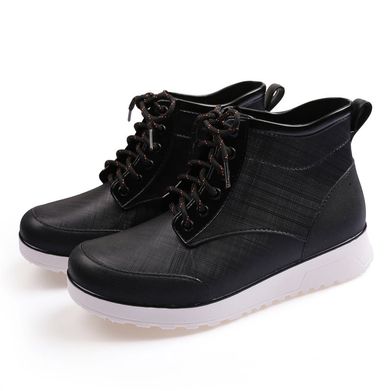 Fashionable And Casual Thick-Soled Short-Tube Non-Slip Rain Boots For Parent-Child Couples Street Soft-Soled Waterproof Versatile Rain Boots - Image 1
