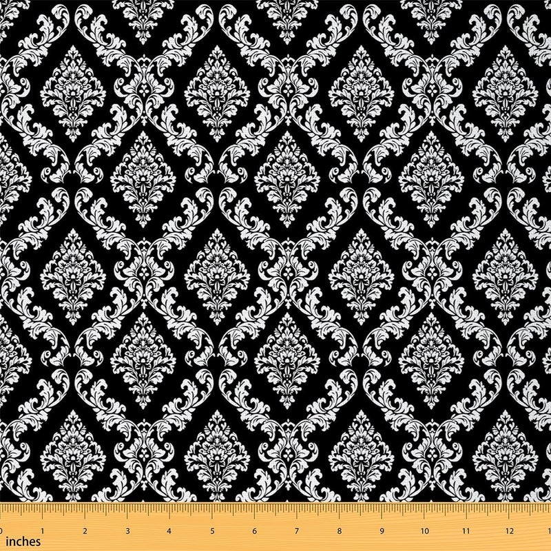 Carefully engineered build Castle Fairy Black Damask Fabric by The Yard,Black White Vintage Floral Soft Flannel Polyester No Stretch Fabric for Sewing Lover,Bohemian Crafting Supplies,Classic European 10 Yard,360" L x 59" W Reliable daily use design Consistent single item quality Market mainstream color picks Elegant practical multi-option build Balanced universal design Budget friendly premium quality Light & heavy use compatible Good ventilation Set product combo compatible Easy assemble Worldwide simple practical design Globally selected raw material Multi-use qualified quality Fast & slow shipment compatible Safe material Home & professional compatible Global assorted color picks Adjustable build Precision polished solid material Global mainstream design picks All-item matching trendy build Big & small space compatible Matte anti slip finish All usage compatible - Image 1
