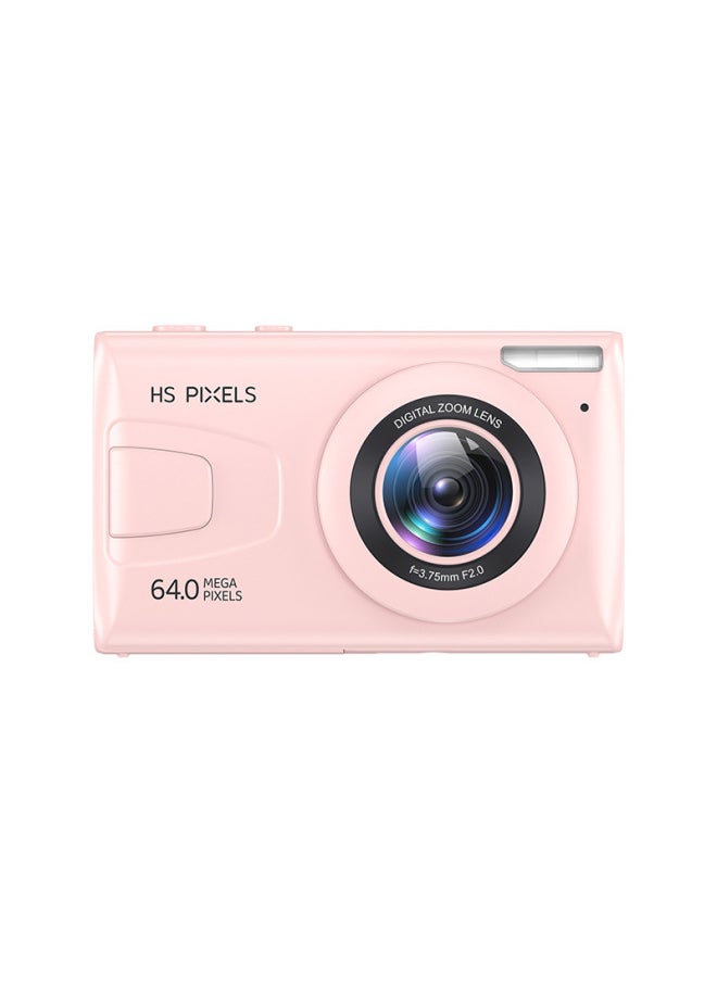 Generic Digital Camera Student Party Camera HD 4K Portable Small Travel Card Machine Girl Vlog Beauty-Body Color:Pink  - Image 2