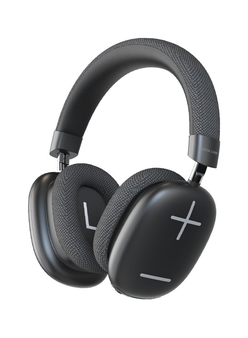 GREEN LION Echo Max Headphone Light Weight / Comfortable to Wear / Aux Cable / Lightweight / Lithium-ion polymer Battery / 10m Transmission Range - Black - Image 1