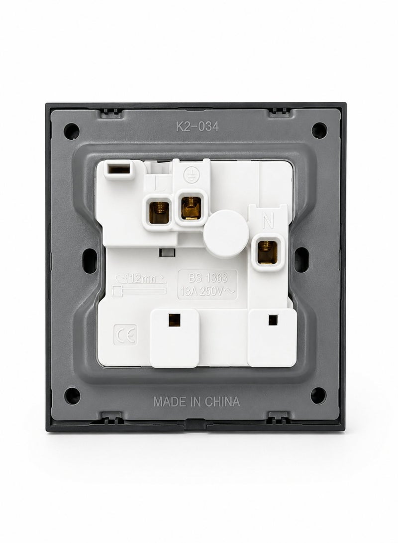 15 AP Switch Socket with Indicator | Premium Wall Power Outlet | Heavy Duty 15 Amp Electrical Socket | Flame-Resistant PC Material | Modular Switch & Socket for Home, Kitchen & Office | Champagne Gold - Image 3
