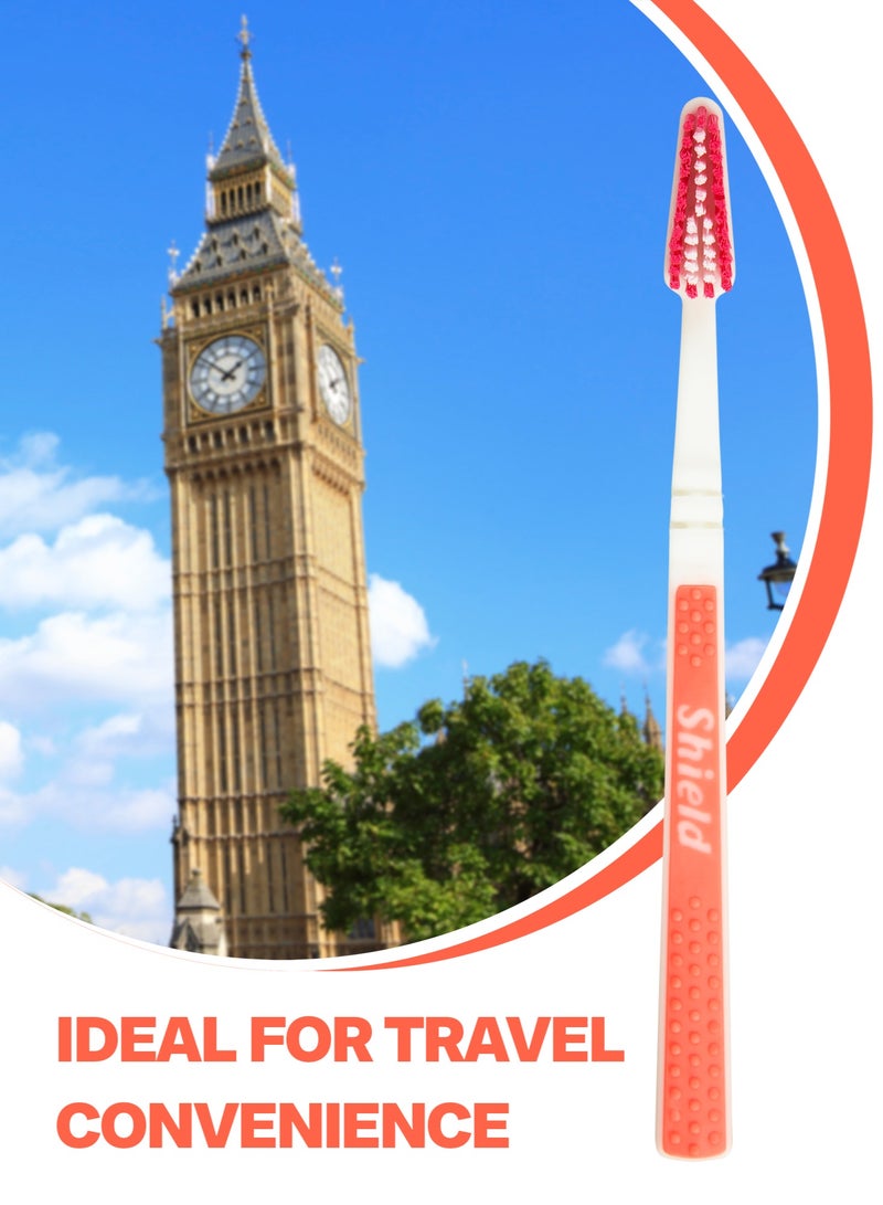 Shield Care فرشاة أسنان شيلد كير فليكس يدوية - عبوة قيمة، شعيرات متعددة المستويات، شعيرات ناعمة لتنظيف عميق، مصممة لتحسين صحة اللثة، مثالية للبالغين - 12 قطعة (عبوة من 1) - Image 4