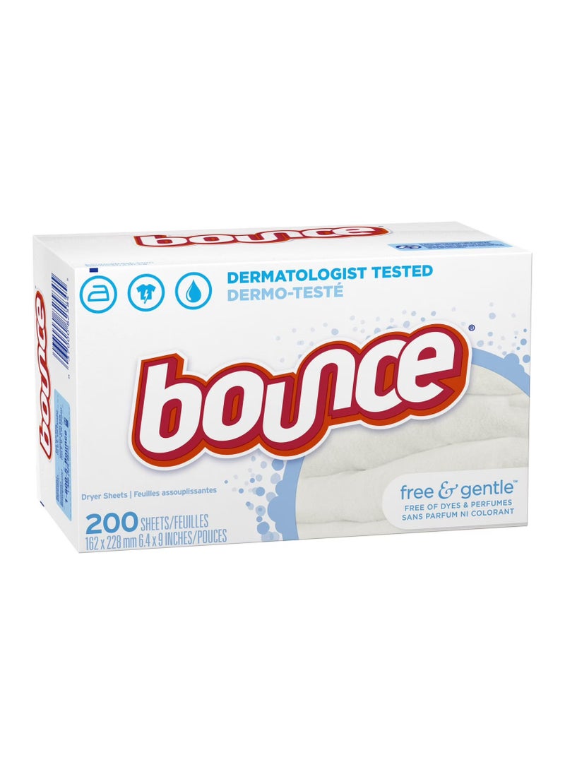 Bounce Free & Gentle Fabric Softener Softener Dryer Sheets 200 Sheets - pzsku/Z75A412950CA5192DAFFBZ/45/_/1736411152/20d39858-133b-4f6f-a7d6-968045b498cb