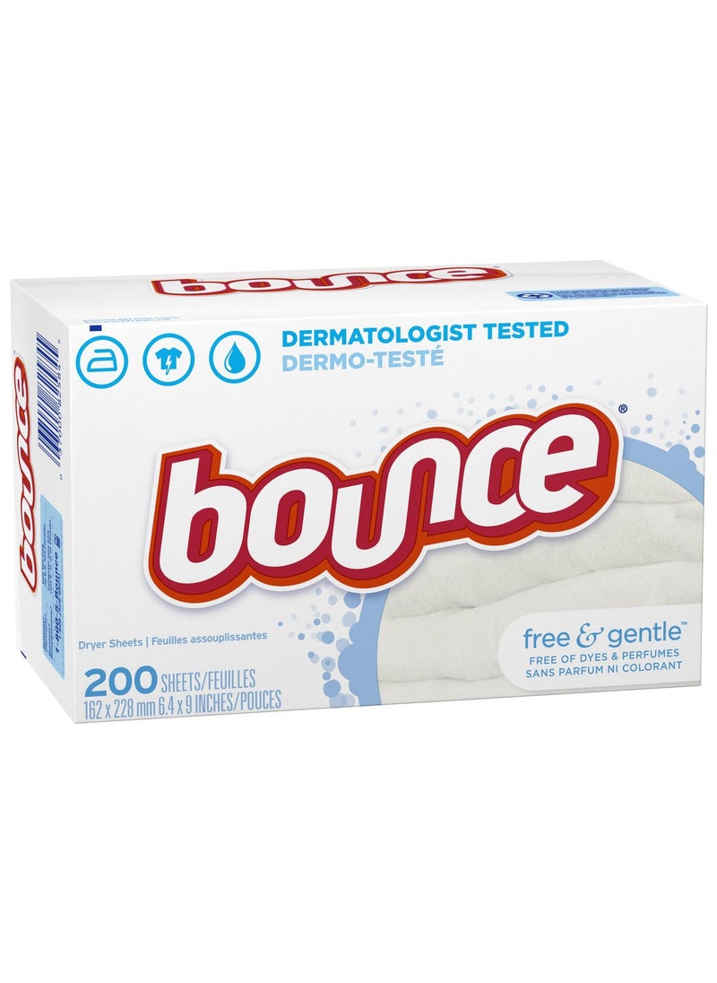 Bounce Free & Gentle Fabric Softener Softener Dryer Sheets 200 Sheets - pzsku/Z75A412950CA5192DAFFBZ/45/_/1736411163/b2f23894-1562-44c5-b9dc-2f82486b6388