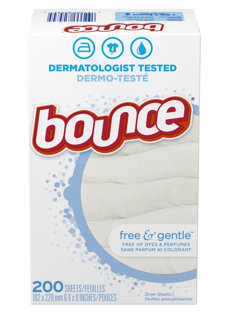 Bounce Free & Gentle Fabric Softener Softener Dryer Sheets 200 Sheets - pzsku/Z75A412950CA5192DAFFBZ/45/_/1736411193/fff3def1-d793-49eb-8e1d-67a066f1f0a0