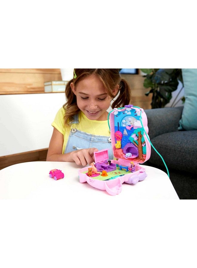 Polly Pocket Polly Pocket Dolls & Accessories, Koala Purse Playset with 2 Micro Dolls, 1 Toy Car & 5 Animals, 2-in-1 Travel Toy  - Image 2