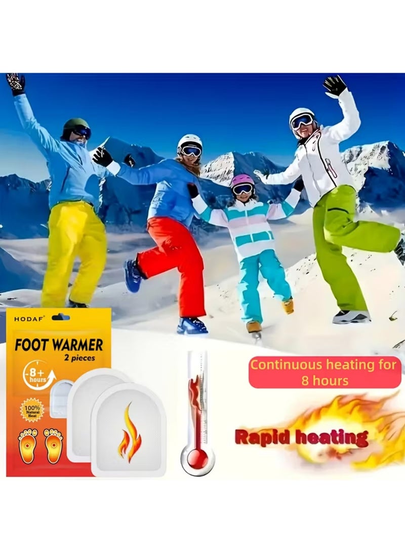 Hodaf 6Pcs Foot Toe Warmers, Up to 8 Hours of Heat Long Lasting, Hot Insole Feet Warmer, Instant Toe Warmers Disposable Adhesive Air Activated Warmers for Winter Outdoor Work, Sports Activities - Image 3