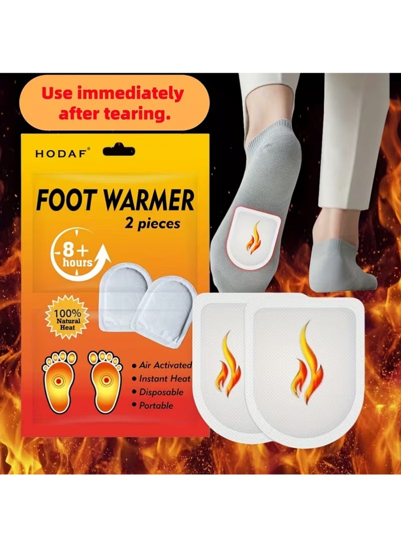 Hodaf 6Pcs Foot Toe Warmers, Up to 8 Hours of Heat Long Lasting, Hot Insole Feet Warmer, Instant Toe Warmers Disposable Adhesive Air Activated Warmers for Winter Outdoor Work, Sports Activities - Image 2