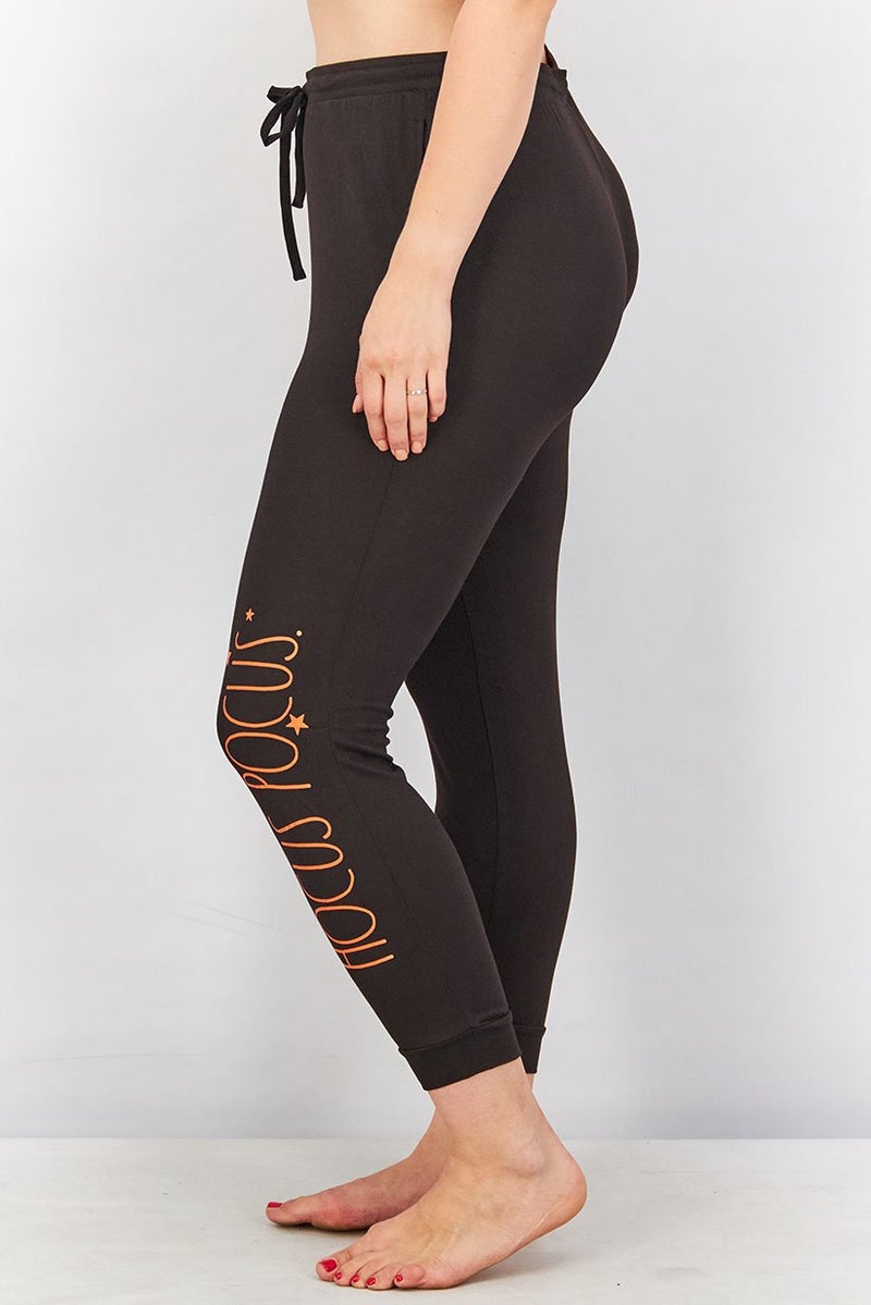 Rae Dunn Women Graphic Print Pyjama Pants, Black and Orange - Image 4
