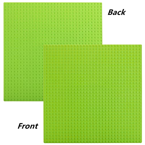 ZEAYEA 12 Pack Classic Baseplates, 10 x 10 Inch Building Base Plates for Kids, Compatible with Most Standard Building Bricks, 12 Colors Stackable Bases for Activity Table - Image 4