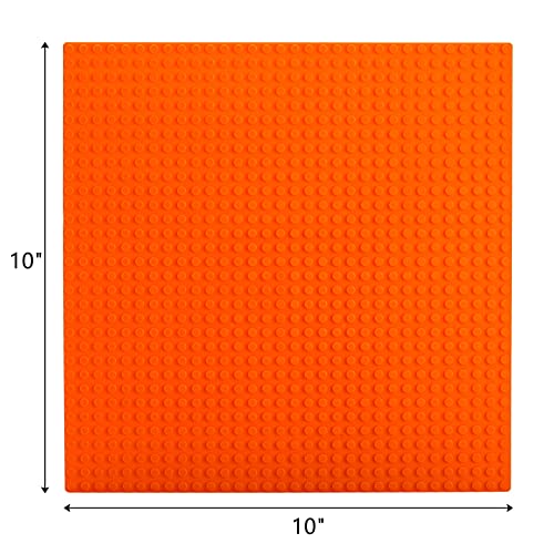 ZEAYEA 12 Pack Classic Baseplates, 10 x 10 Inch Building Base Plates for Kids, Compatible with Most Standard Building Bricks, 12 Colors Stackable Bases for Activity Table - Image 2