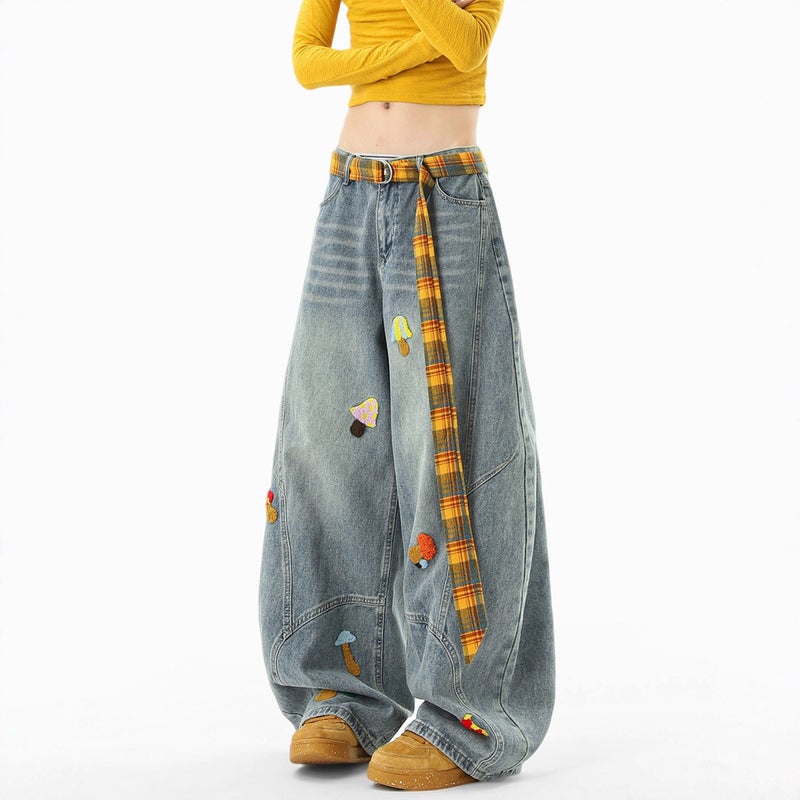 Unisex Classic Denim Jeans Loose Fit Daily Outdoor Wear - Image 2