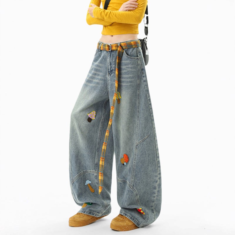 Unisex Classic Denim Jeans Loose Fit Daily Outdoor Wear - Image 3