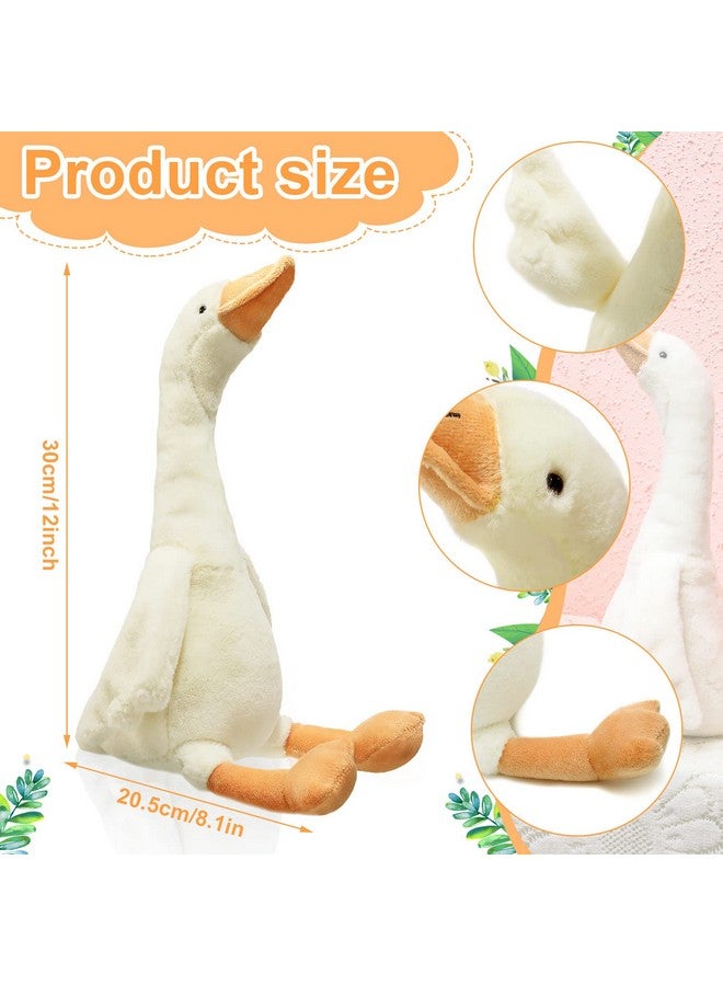 Sosation 3 Pieces 15.7'' Swan Stuffed Animal, Goose Plush Stuffed Animal Toy White Fluffy Cute Goose Stuffed Animal Funny Duck Plush Swan Toys Gifts For Kids Home Birthday Favor - Image 3