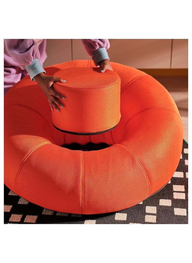 Zaboon Inflatable gaming lounge chair, bright orange - Image 4