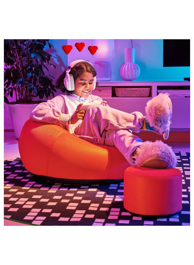 Zaboon Inflatable gaming lounge chair, bright orange - Image 2