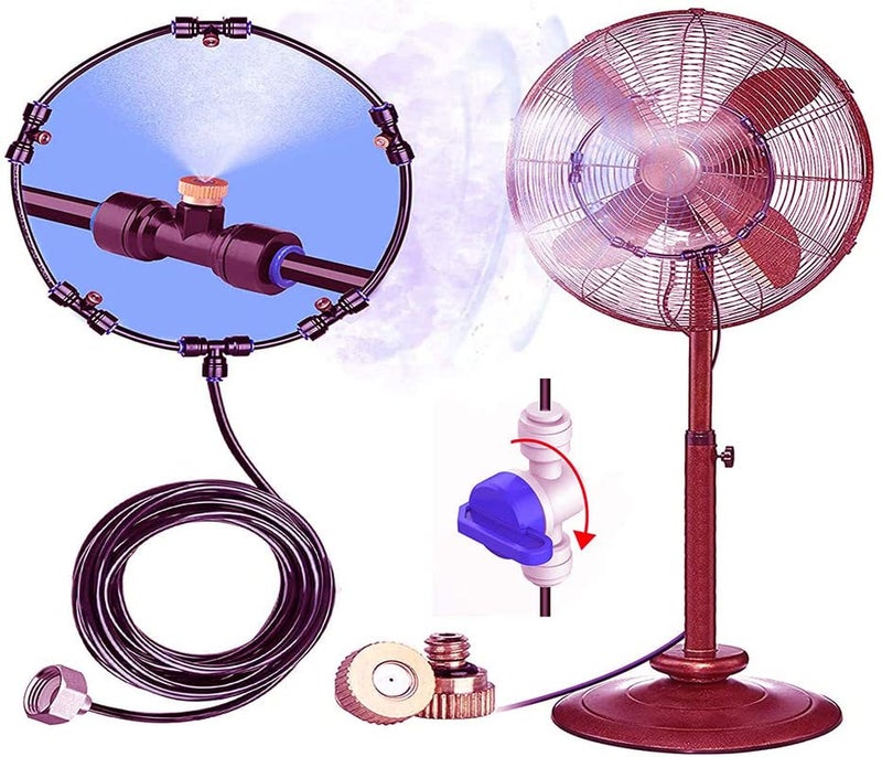 DIY Crafts DIY Crafts 3 Pcs Head Mist Set Included Pipe Tap Connector Accessory Fan Misting Kit Convert Connects Fan Water Mister Coo 3 Pcs Head Mist Set Included Pipe Tap Connector Accessory  - Image 1