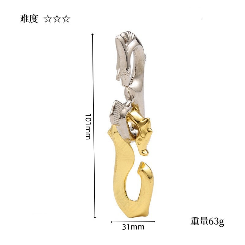 Educational Unlocking Toys Luban Lock Kong Ming Lock Tiktok Popular Children'S Intelligence Unlocking Full Set Nine-Chain Horseshoe Lock - Image 1