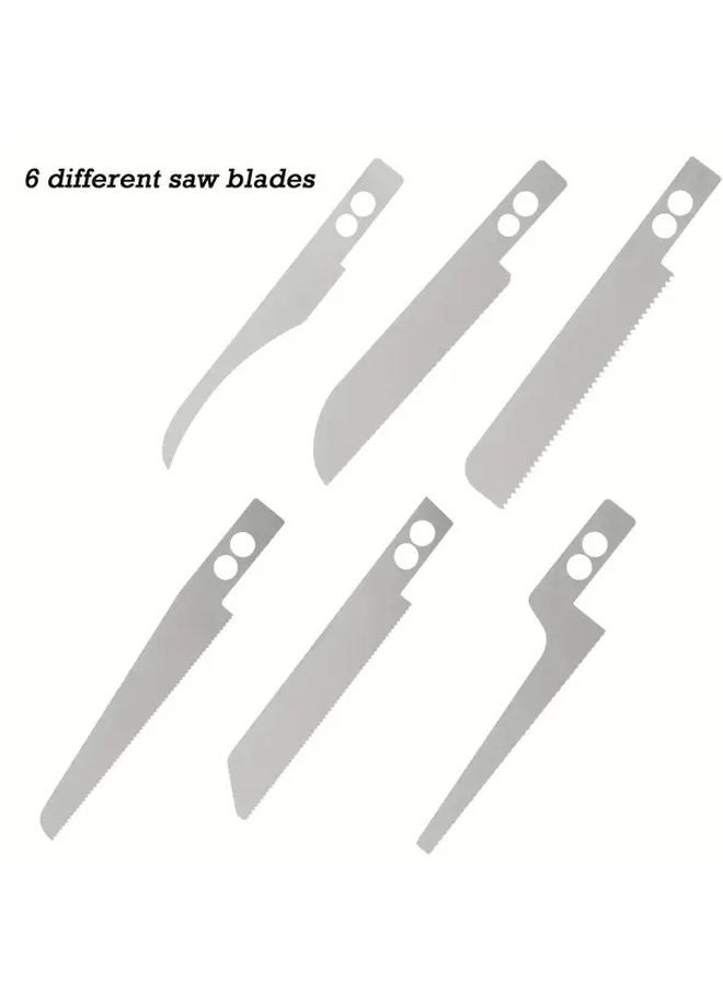 MS 006 6 Piece Saw Blade Set For Model Cutting Crafts DIY Paper Small Items - Image 2