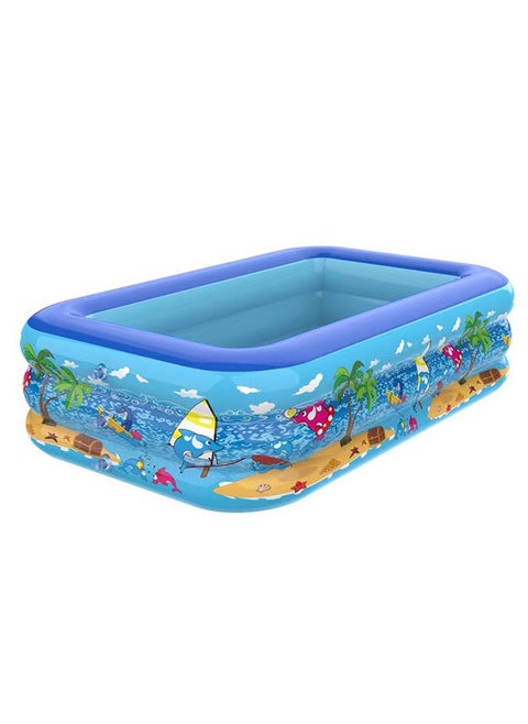 260X160X53CM Gift For Kids Inflatable Swimming Pool,Inflatable Kiddie Pool Fun Outdoor Water Toys for Girls Boys