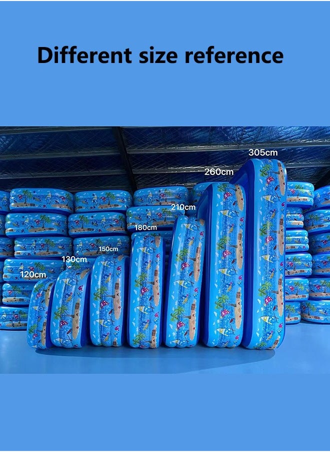 null - 260X160X53CM Gift For Kids Inflatable Swimming Pool,Inflatable Kiddie Pool Fun Outdoor Water Toys for Girls Boys - Image 1