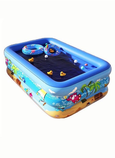 260X160X53CM Gift For Kids Inflatable Swimming Pool,Inflatable Kiddie Pool Fun Outdoor Water Toys for Girls Boys
