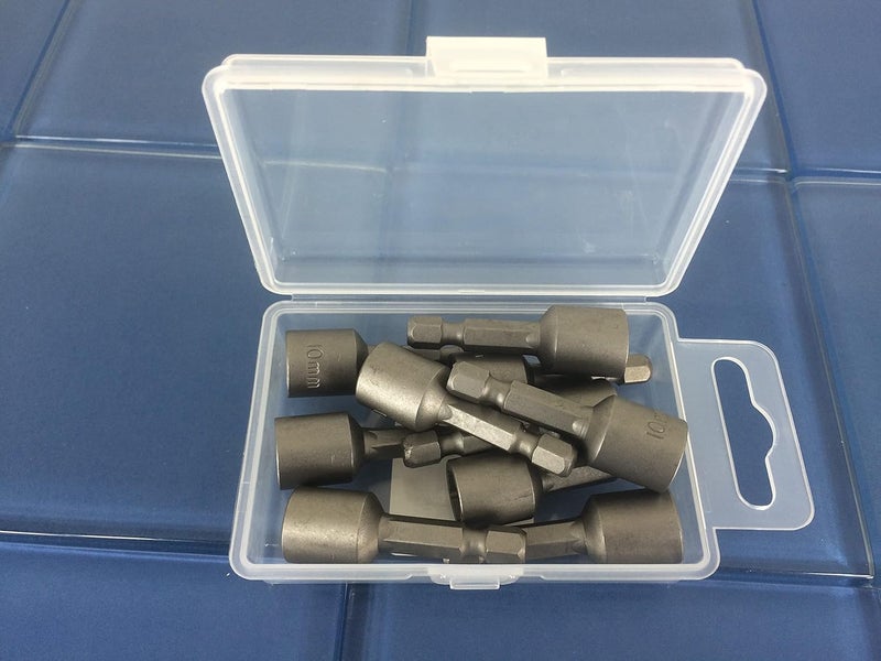 TEMO 10 pc Impact Ready Nut Driver 10 mm (25/64Inch) Magnetic Nutsetter Set 1/4 Inch Shank - Image 3