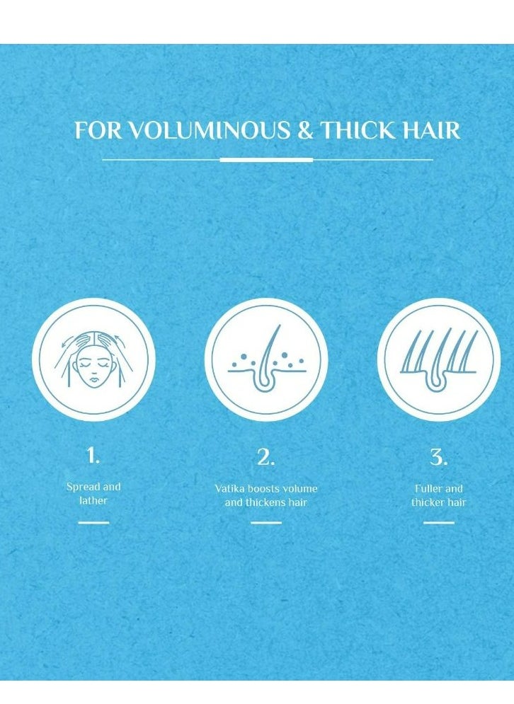 Naturals Volume & Thickness Shampoo 200 ml Enriched with Coconut & Castor Extracts For Thin & Limp Hair With Nourishing Vatika Oils
