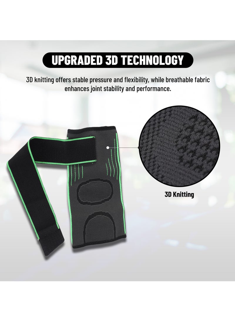 JINGBA SUPPORT دعامة كوع بكم ضغط مع حزام فيلكرو قابل للتعديل (مفرد) | أسود | المادة: نيوبرين | تخفيف العضلات | مثالية لصالة الألعاب الرياضية، التمارين، التنس، الريشة الطائرة والجري للرجال والنساء - Image 5