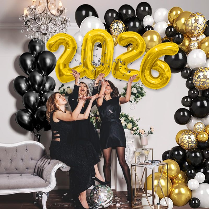 Libemskix 2026 Balloons, 40 Inch 2026 Number Balloons Gold 2026 Balloon Large Foil New Year Balloon Numbers 2026 Mylar Baloons for Birthday Christmas Graduation New Years Eve Party Supplies Decorations - Image 2