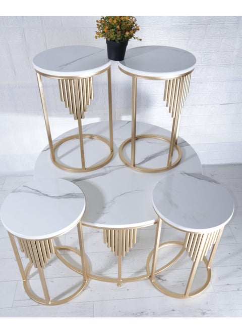 5-Pcs Round Shape Coffee Table Set