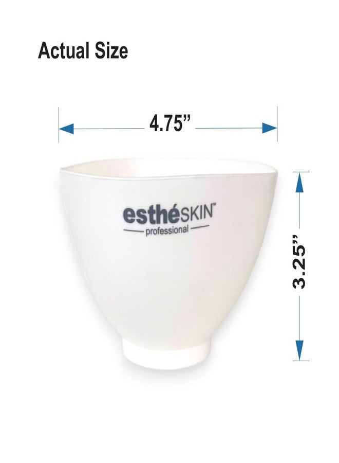 إسثيسكين مجموعة estheSKIN المكونة من 3 قطع: وعاء خلط، ملعقة مسطحة، وملعقة قياس، مثالية لأقنعة الوجه المطاطية - مناسبة لعلاجات العناية بالبشرة، والمنتجعات الصحية، والاستخدام المنزلي، سهلة التنظيف، وقابلة لإعادة الاستخدام. - Image 3