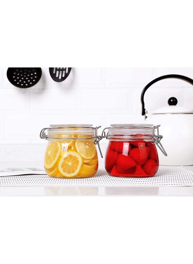 AKDC Glass Storage Jars With Lids 500Ml Food Canisters Set Of 3 - Image 3