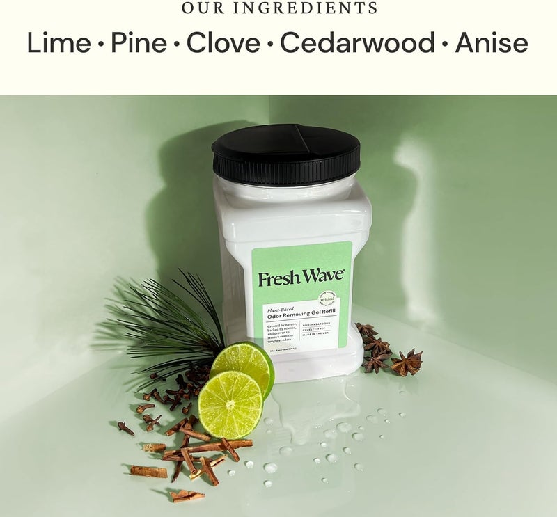Fresh Wave جيل إزالة الروائح الكريهة بتقنية الإطلاق المستمر من فريش ويف - 63 أونصة (3 أرطال و 15 أونصة) - مزيل روائح نباتي - Image 2