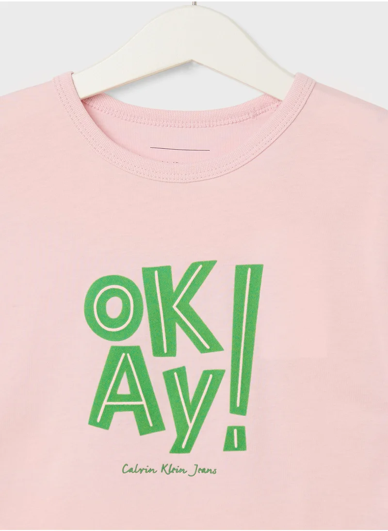 Calvin Klein Jeans Youth Graphic Logo Slim T-Shirt