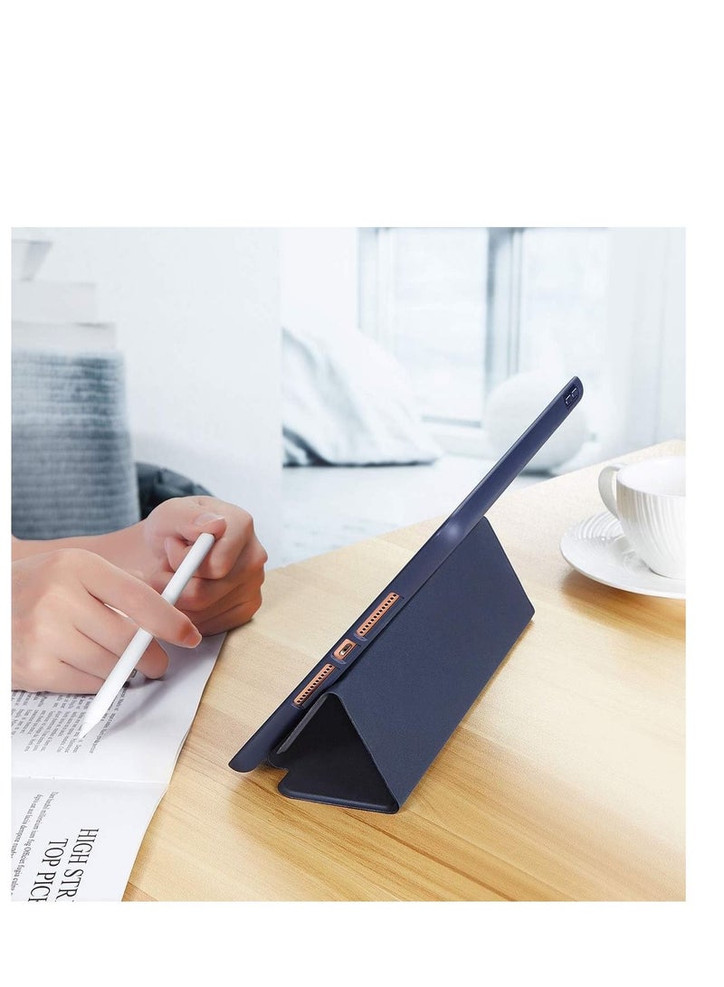 جينيكست جراب واقٍ رفيع وناعم من السيليكون بحامل ثلاثي الطي لهاتف Apple iPad 5th / 6th Generation 9.7 بوصة 2018/2017 - Image 4