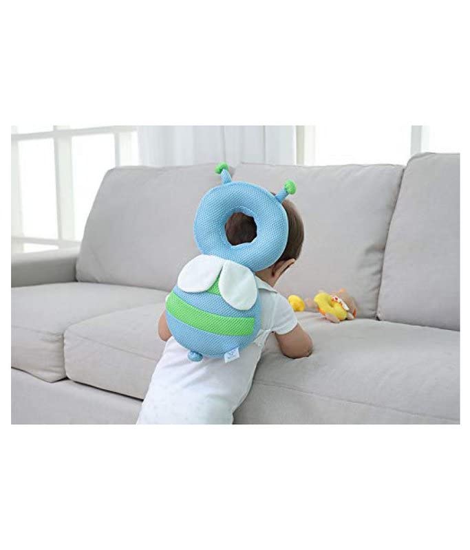 THE MODERN TREND THE MODERN TREND Youngster Baby Hugging Pillow Breastfeeding Pillow Self Feeding Pillow Head Protector Safety Helmet Pillow Walking Training Teddy Bear Pillow Soft Toys Blue - Image 1